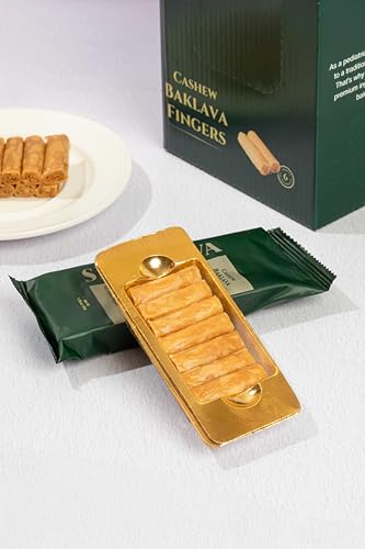 Snacklava Cashew Baklava Fingers - 6 Pack (72 Pieces) - No Artificial Ingredients, Colors or Preservatives - Premium Handmade Pastries
