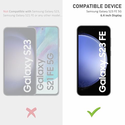 Image of SupCares Tempered Glass for Samsung Galaxy S23 FE (6.4 Inch) With Installation Kit | 9H Edge to Edge Screen Protector | Black