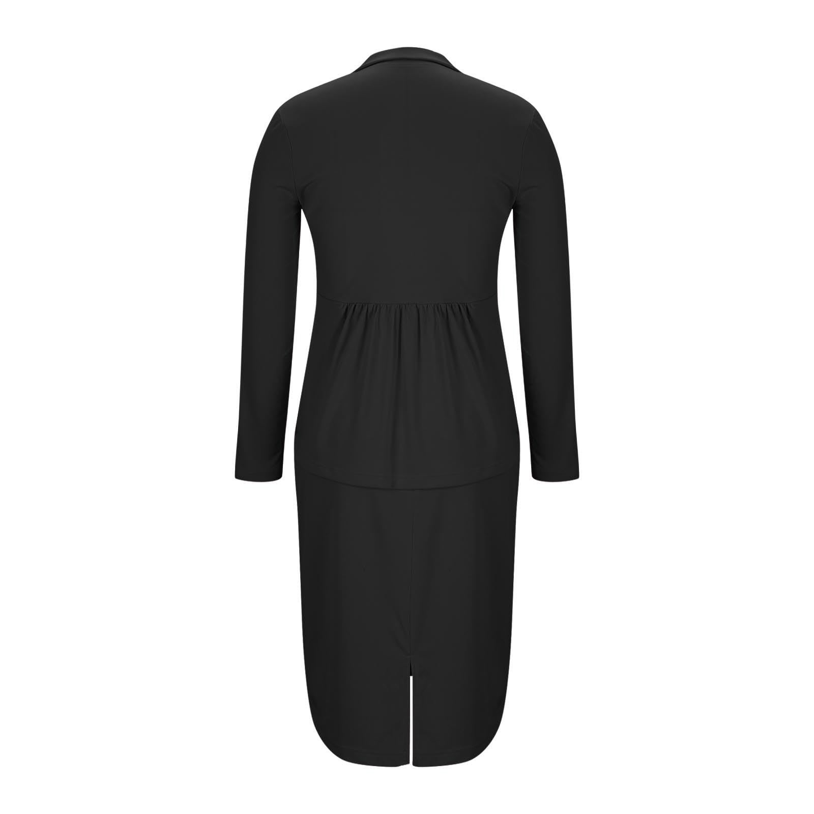2-teiliges Outfit für Damen, Rock, Anzug-Set, langärmelig, Blazer, Midi-Bleistiftröcke, Business-Anzüge, elegante Freizeit-Outfits, Rock-Sets, Büroarbeitsset, elegante Co-Ord-Sets,