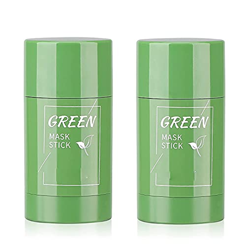Green Tea Mask Stick, Green Mask Stick For Face, Deep Cleanse Mask Stick,Softening And Clearing Dead Skin Cells, Improving Skin Texture(2pcs)