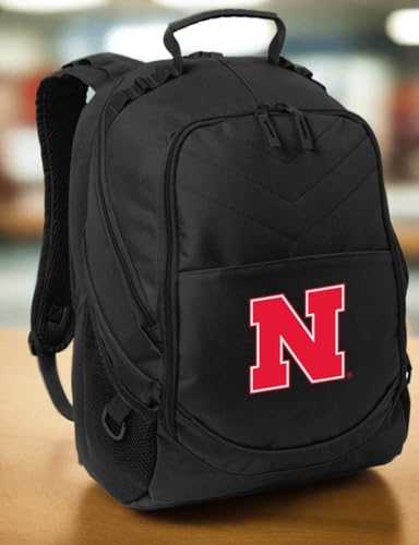 Image of Broad Bay University of Nebraska Backpack | Official Cornhuskers Logo, Padded Laptop Computer Section, Premium 600 Denier Nylon Fabric,