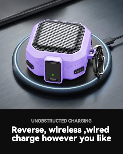 Coque Galaxy Buds Pro 4 2026 antichoc violette avec charge sans fil