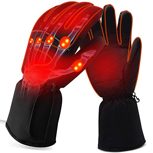 Winter Warm Electric Heated Gloves Battery Operated Motorcycle Heating Novelty Gloves Men Women