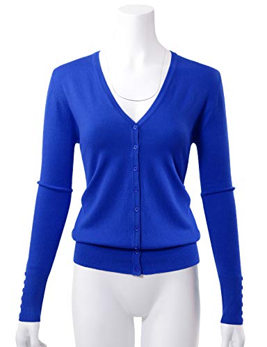 Image of Allsense Women's Long-Sleeve V-Neck Cardigan Sweater | Button Down, Lightweight Soft Knit