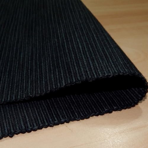 Image of HOME COLORS.IN Mixed Color Texture Ribbed Cotton Table Runner for Dining Table, Teapoy, TV Table, Coffee Table, Center Table - Modern Dining Room - Table Decor Runner - 14 x 52 Inch - Black