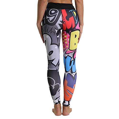 Maxtapos Women High Waist Elastic Yoga Leggings Pants Trousers for Gym Sports Running - L