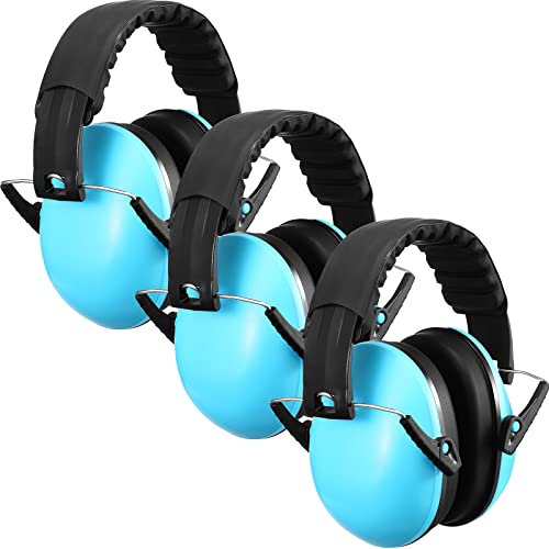 3 Pack Ear Muffs For Noise Reduction 26Db Noise Cancelling Headphones For Toddler Kid With Adjustable Headband Noise Hearing Protection Earmuffs For Autism Sleeping And Studying (Blue) #TOP12