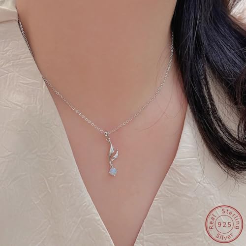 Collier opale blanche argent 925 bijou tendance pour vos soirées