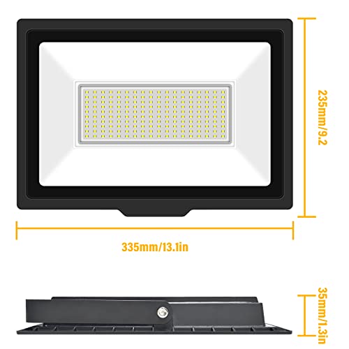 SKYWORLD 2 Pcs 150W Outdoor LED Flood Lights, 15000LM LED Security Lights, IP66 Waterproof - Image 2