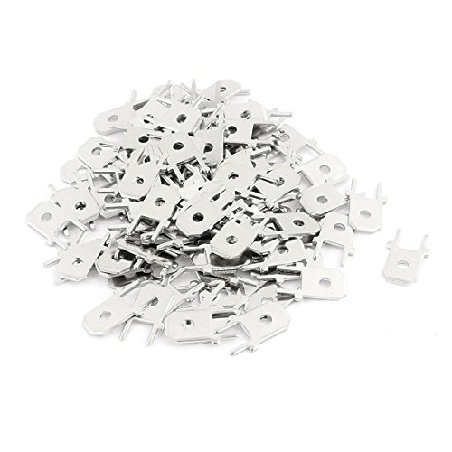 Uxcell 100 Pcs 1/4" Dia Male Insulated Crimp Spade Pcb Male Terminal Fasten Connector #TOP8