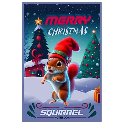 Merry Christmas Squirrel Notebook