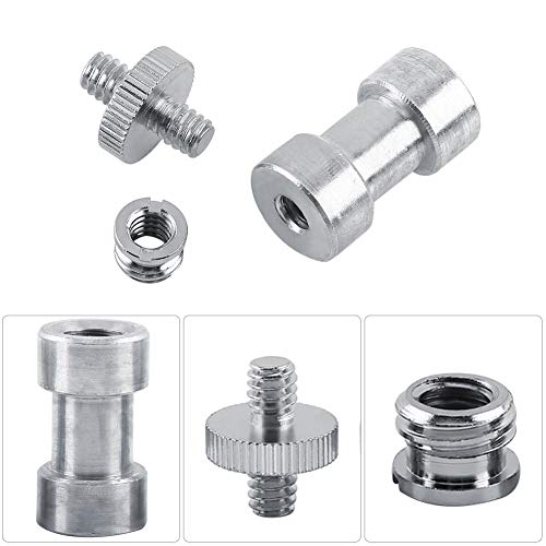 image for Mugast 5Pcs 1/4 Inch to 3/8 Inch Converter Threaded Screws Adapter Mou