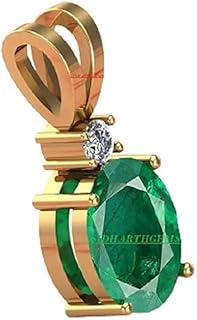 akshita gems 6.00 Ratti Certified Natural Emerald Panna Panchdhatu Rashi Ratan Gold Plated Pendant Locket for Astrological Purpose Men & Women by Lab Certifeid-picture-26