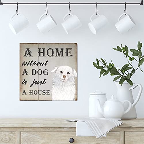 Suspension murale moderne plaque bois message de maison 30 cm