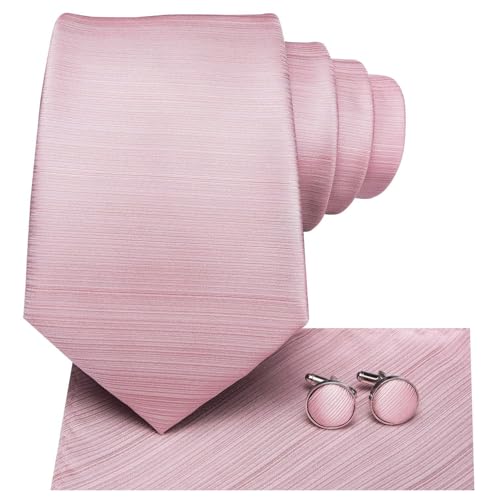 Image of Dubulle Mens Tie and Lapel Pin Paisley Striped Floral Necktie for Men Pocket Square Cufflinks 4PCS Set Wedding Party