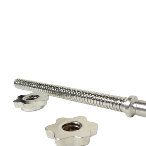 POWRX - Bilanciere cromato lungo (120 cm/Argento)