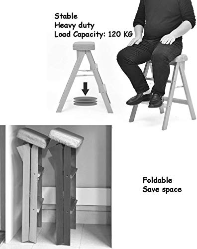 Taburete plegable de 3 peldaños para cocina y silla de escalera de hogar 7