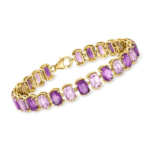 Ross-Simons 20.00 ct. t.w. Tonal Amethyst Bracelet in 18kt Gold