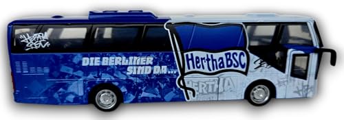 Hertha BSC Berlin Spielzeugbus mit Sound | Mannschaftsbus | 20 cm | Bus | HBSCB - Plus Lesezeichen Wir lieben Fußball