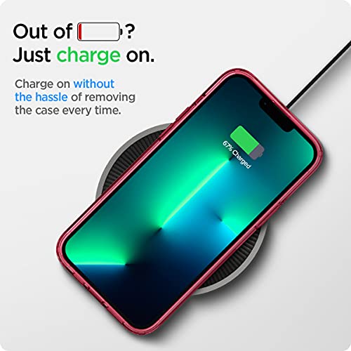 Image of Spigen for iPhone 13 Pro Max Case, Ultra Hybrid [No Magnet Ring][Anti-Yellowing] - Red Crystal