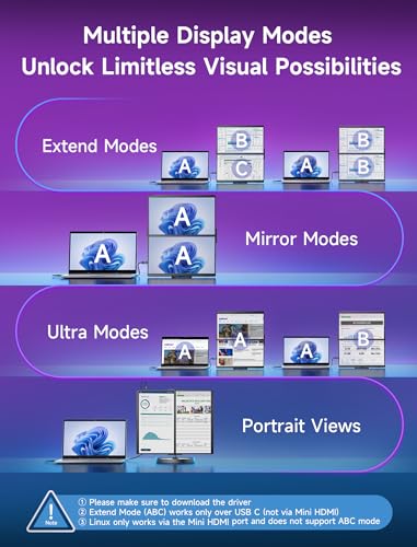 Image of JSAUX FlipGo Pro 15.6 inch Dual Portable Monitors, 1080P FHD IPS Dual Screen Monitor, Triple Screen Laptop Monitor Extender for Wins /macOS (Driver Required) with Magnetic Design /Plug & Play /Built-in Hub