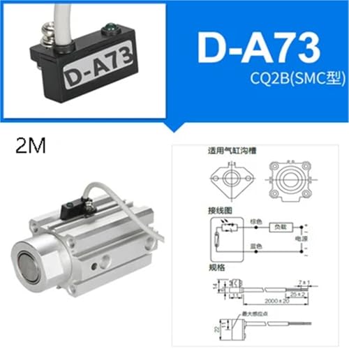 Sensor de interruptor de láminas magnético D-A73 para cilindro neumático pack de 10 unidades 2