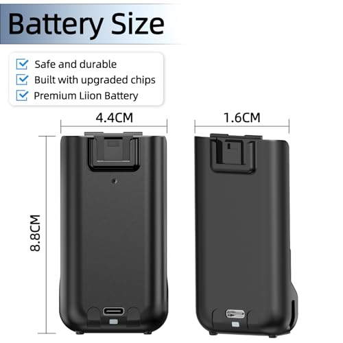 Image of BAOFENG UV-5R MINI Radio Battery UV 5R MINI Walkie Talkies with USB-C Charger for Two Way Radio (2 Pack)