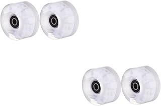 BESPORTBLE 4 Peças Acessórios De Skate Roda De Patinação Infantil Skate Acessórios Brilhantes Rodas Cruiser Iluminam Rodas Cruiser Skate Pu Roda De Patinação Acessório De Patinação Roda