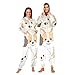 Yuiboo Fresh Soft-tone Pup GangUnisex Adults One Piecing Pajama Matching Hooded Costumes