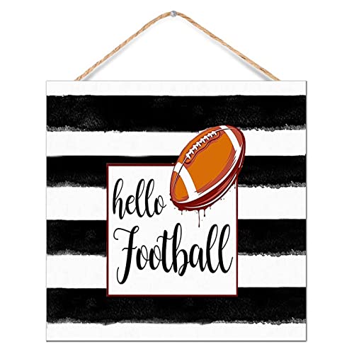 Plaque murale en bois Hello Football pour habiller un mur vide avec style rustique