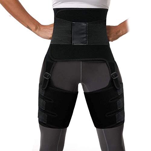 MojiDecor Bauchweggürtel Taille Schenkel Trimmer 3 in 1 Taillentrainer, Verstellbar Damen Waist Trainer Fitnessgürtel Bauch Weg Schwitzgürtel