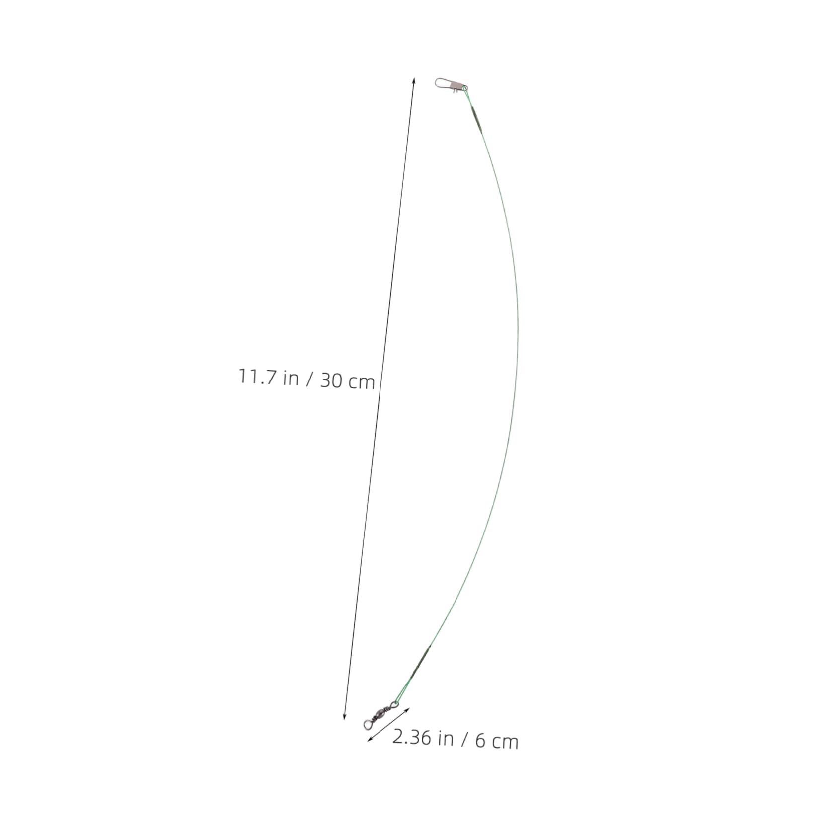 ibasenice 1Set Fishing Leaders Bite Steel Wire with Swivels Snap Connectors for Saltwater Freshwater Fishing Tangle Performance Effortless Setup