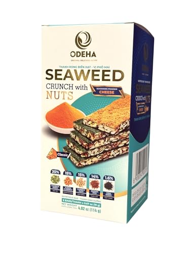 Image of Combo - Sesame Seaweed Nuts and Cheese Seaweed Nuts - Thanh Rong Bien Vi Dau Me va Thanh Rong Bien Vi Pho Mai - 4 per Box with 2 Boxes per Order