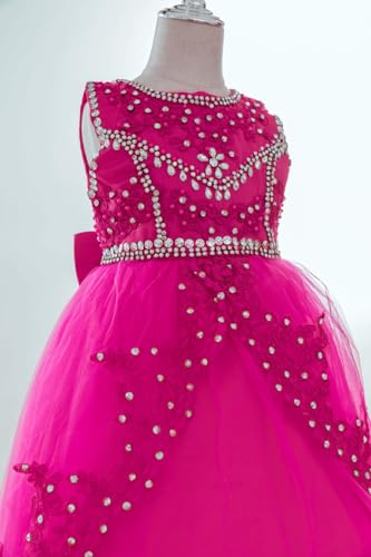 Baby Girl lace Pageant Dress Handmade Beaded Dresses Pageant Princess Dress4