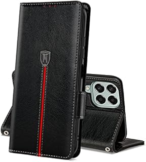 Samsung Galaxy M33 5G Phone Case, Flip Magnetic Leather Wallet Premium Book Case, Slim TPU Bumper Silicone Folio Stand Protective M33 5G Cover, Shockproof Case for Samsung M33 5G Black