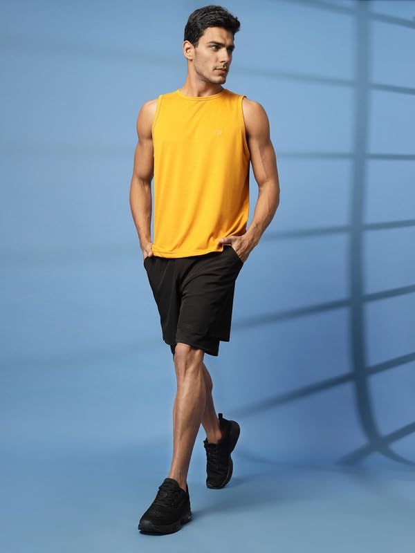 Image of CHKOKKO Tank Tops Sleeveless T-Shirt for Men Gym Wear Vest Solid Stylish Round Neck Running Sando for Sports Workout Fitness & Casual or Beach Wear