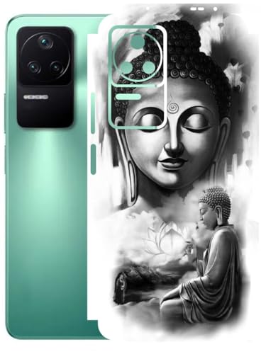 Image of AtOdds - Full Body Back Screen Guard Protector Film - Lamination Wrap Skin Sticker Compatible with Poco F4 (5G) | Scratchproof Matte Finish (Buddha)
