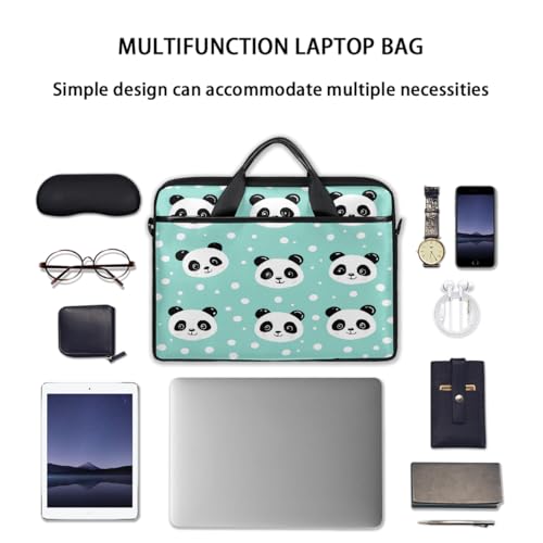 Maletín para laptop 15 pulgadas Polka Dot Panda miniatura 7