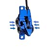 JFOYH Upgraded E4 MTB 4 Pistons Hydraulic Disc Brake Set with Cooling Metal Pads for Mountain Bike(Pre-Bled, Front and Rear)