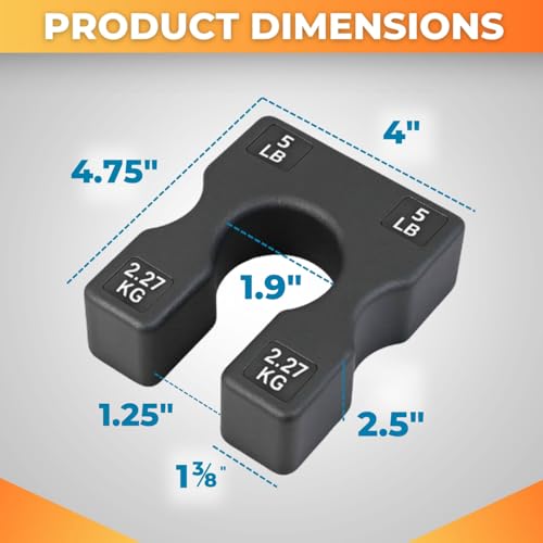 Image of 2.5 LB and 5 LB Weight Stack Add On - Weight Stack Adapter Plate for Home Gym & Exercise Machines, Add Resistance to Weight Stack, Incremental Weight Adjustments for Improved Strength Training Results