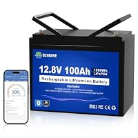 DC HOUSE – DCHOUSE Bluetooth LiFePO4 12V 100Ah Lithium Batterie mit 100