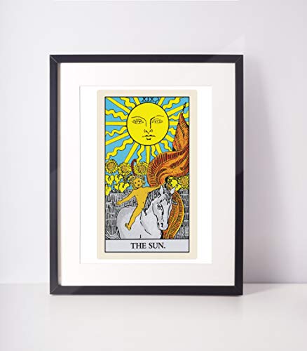 The Sun Traditional Tarot Print/Tarot Card Art/Major Arcana/Tarot Wall Hanging/Rider Waite Tarot