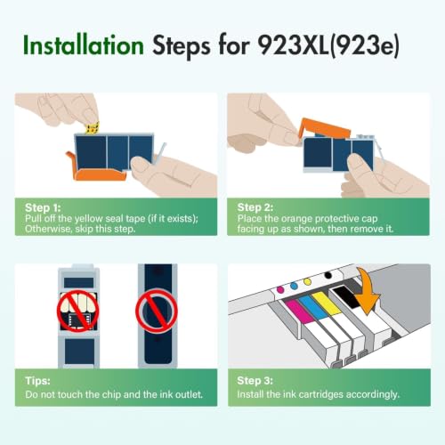 Image of 923XL 923 8130e 8125e Ink Cartridges Combo Pack for HP Printers with Chip