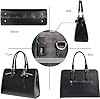 MATEIN Ladies Laptop Bags for Women Stylish, Leather Laptop Handbag with Notebook Compartment Designer Ladies Briefcase Work Bags for Women 15.6 Inch Laptop Tote Handbag for School, Office, Black #3