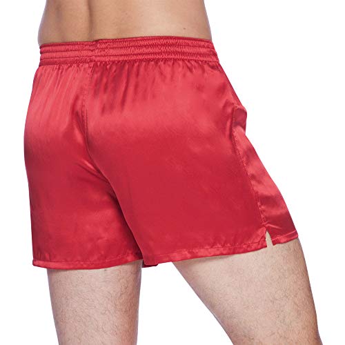 Intimo Mens Classic Silk Boxers, Cherry, Small3
