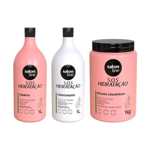 Salon Line, S.O.S Hidratação, Kit Hidratação Turbinada, Produtos Não Veganos - Para Cabelos Lisos, Ondulados, Cacheados e Crespos, 1 kg e 1 L