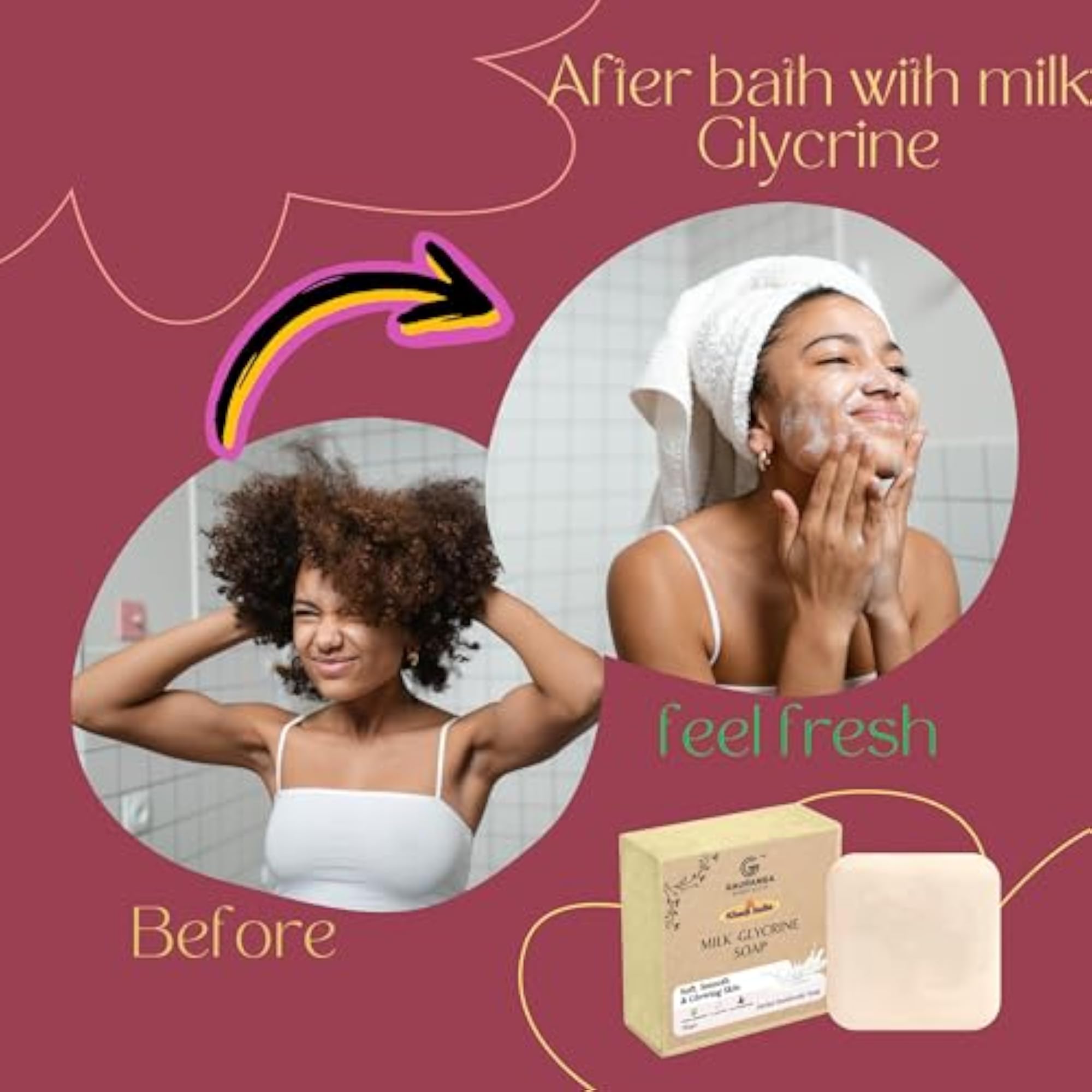 Milk Glycerine Handmade Premium Soap Set of 2