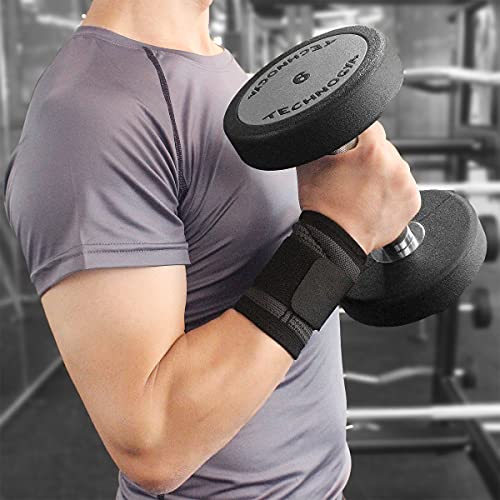 Yunyilan 2 Pack Wrist Brace Carpal Tunnel, Wristbands Compression Wrist Strap, Wrist Wraps Support Sleeves For Work Fitness Weightlifting Sprains Tendonitis Pain Relief Breathable (Black, M) #TOP1