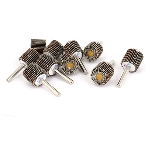 Aexit 10 Pieces Abrasives 80 Grit 25x25x6mm Cylindrical Grinding Polishing Flap Wheel Discs Model:14as458qo726