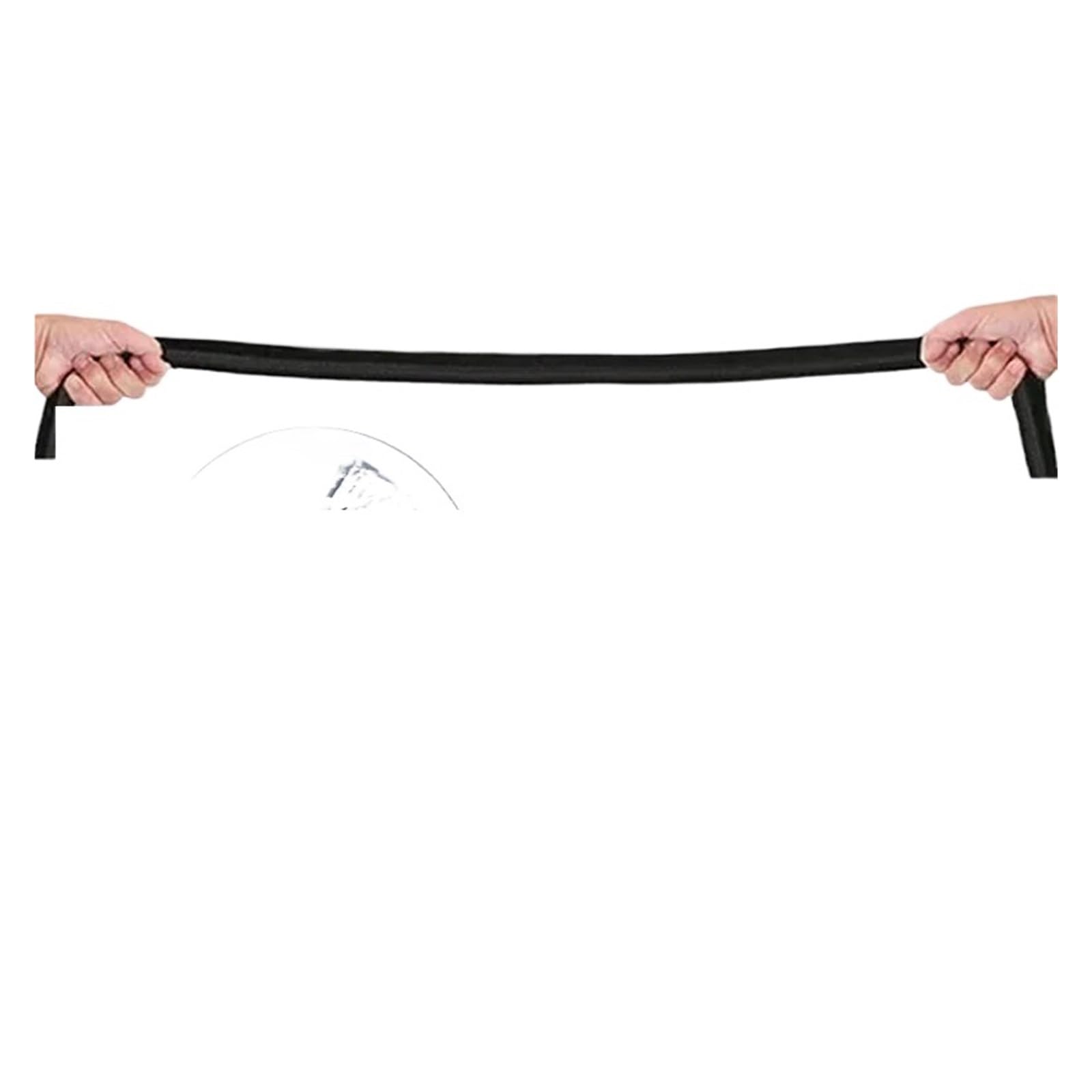 Cuerda Elastica Cuerda elástica Redonda de 1-10 mm, Color Blanco y Negro, Banda Goma látex Alta Elasticidad, Cuerda for trampolín, tendón Vaca, Accesorios Costura DIY(Black,5M,6mm)